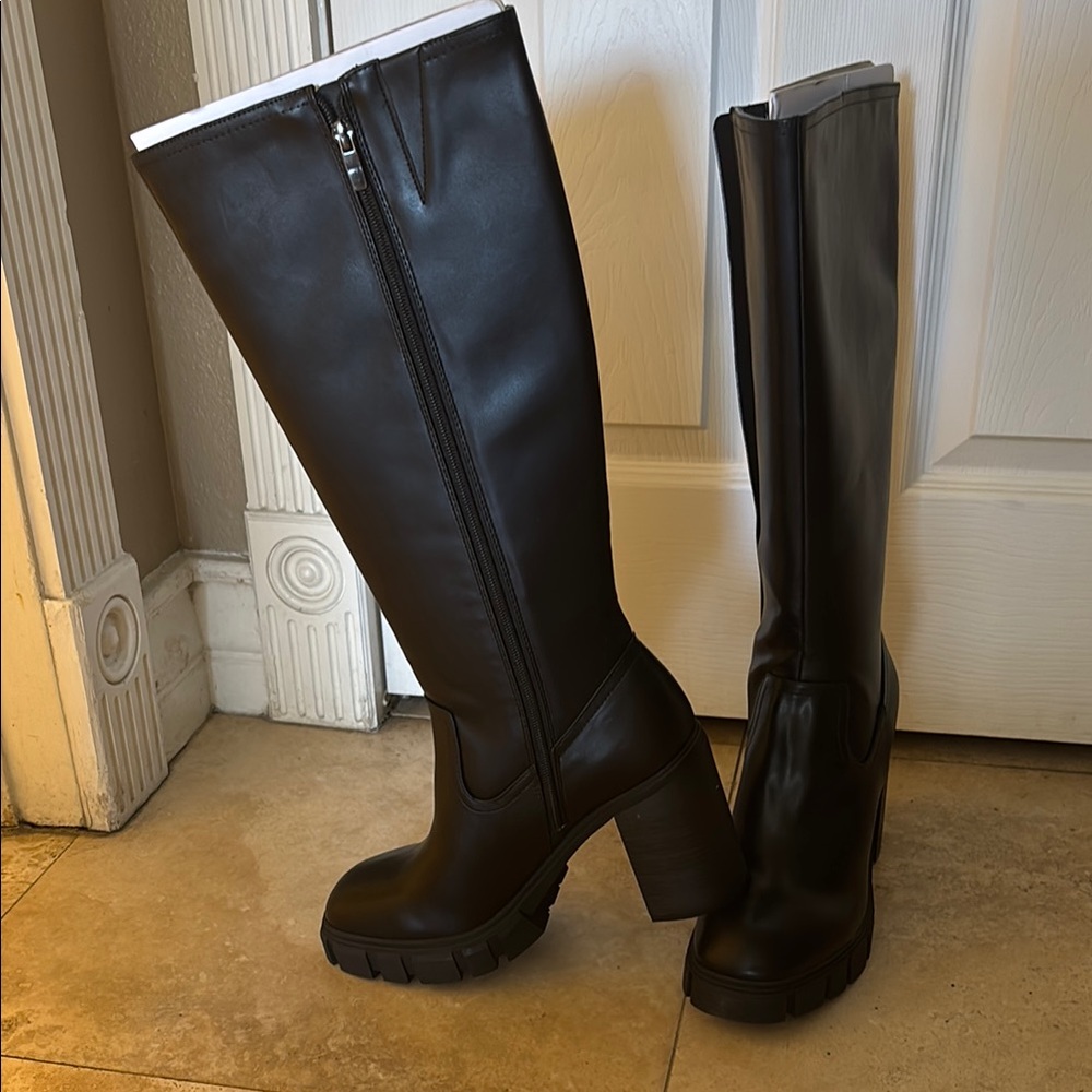 Nine West Womens Kani 3 Black Tall Over-The-Knee Boots 11 Medium (B,M) NEW